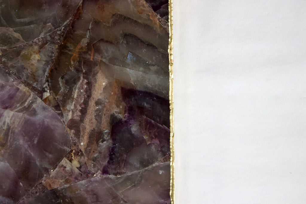 Amethyst Agate Wall Clock | Square-3