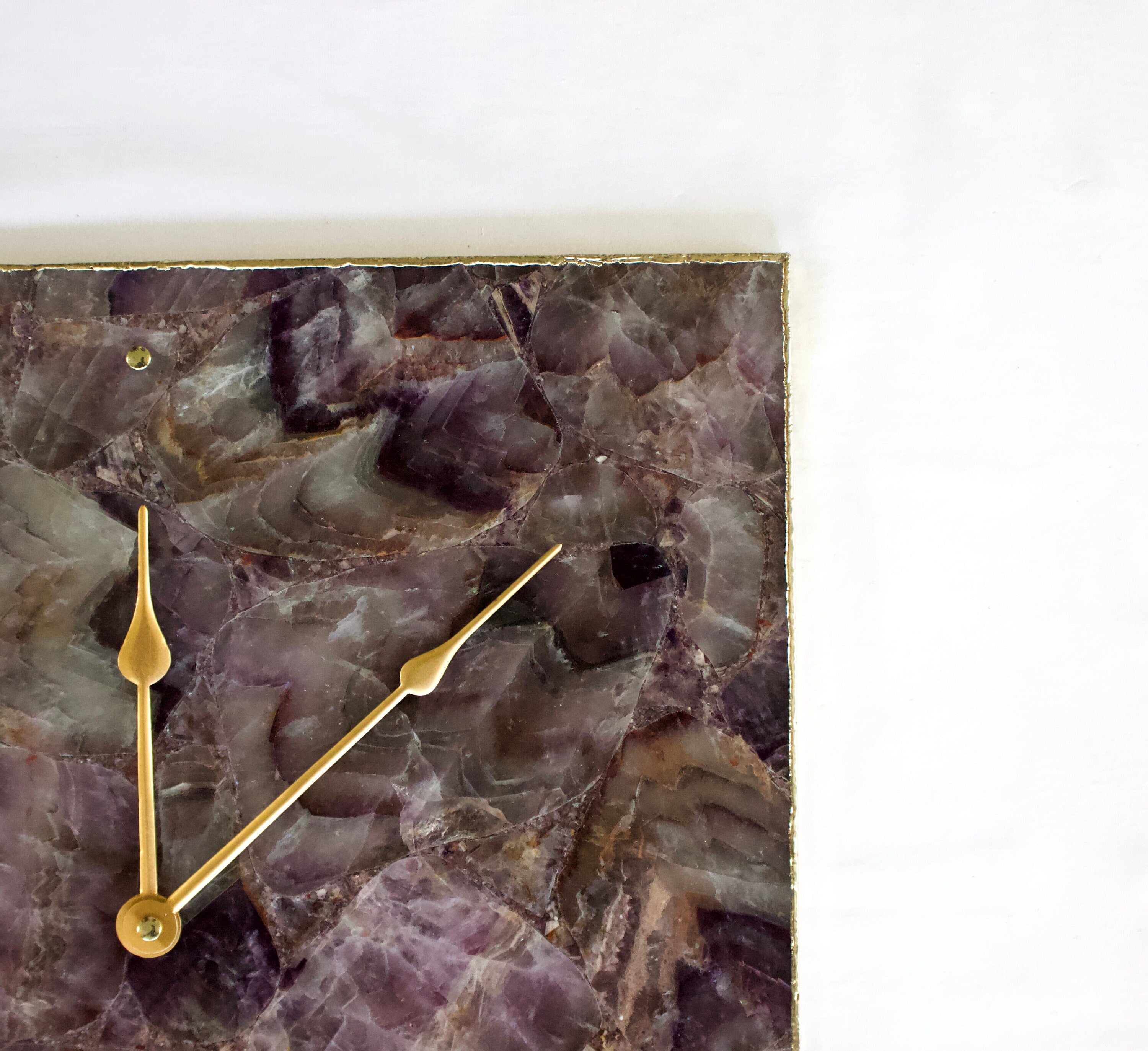 Amethyst Agate Wall Clock | Square-1