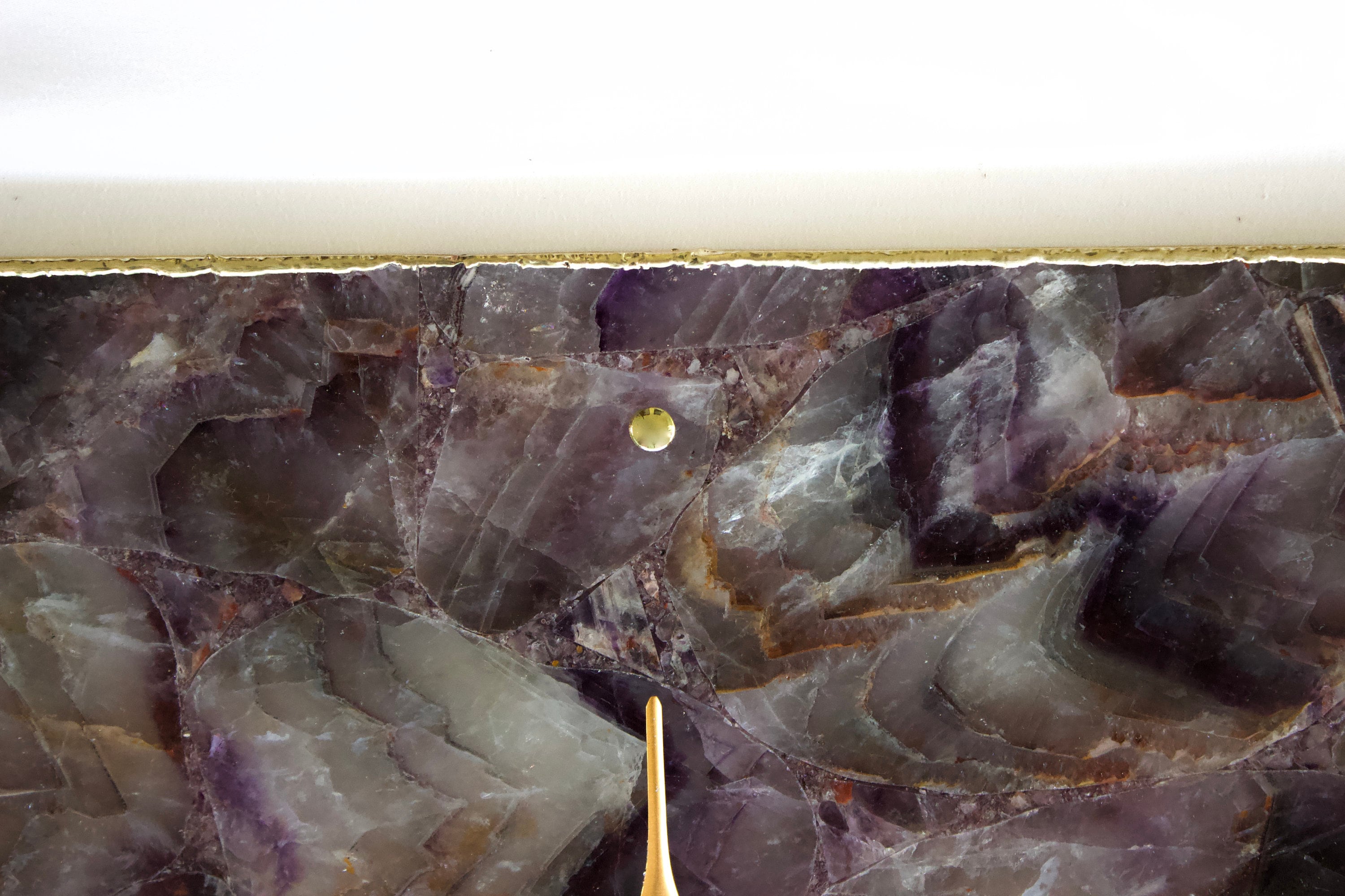 Amethyst Agate Wall Clock | Square-2