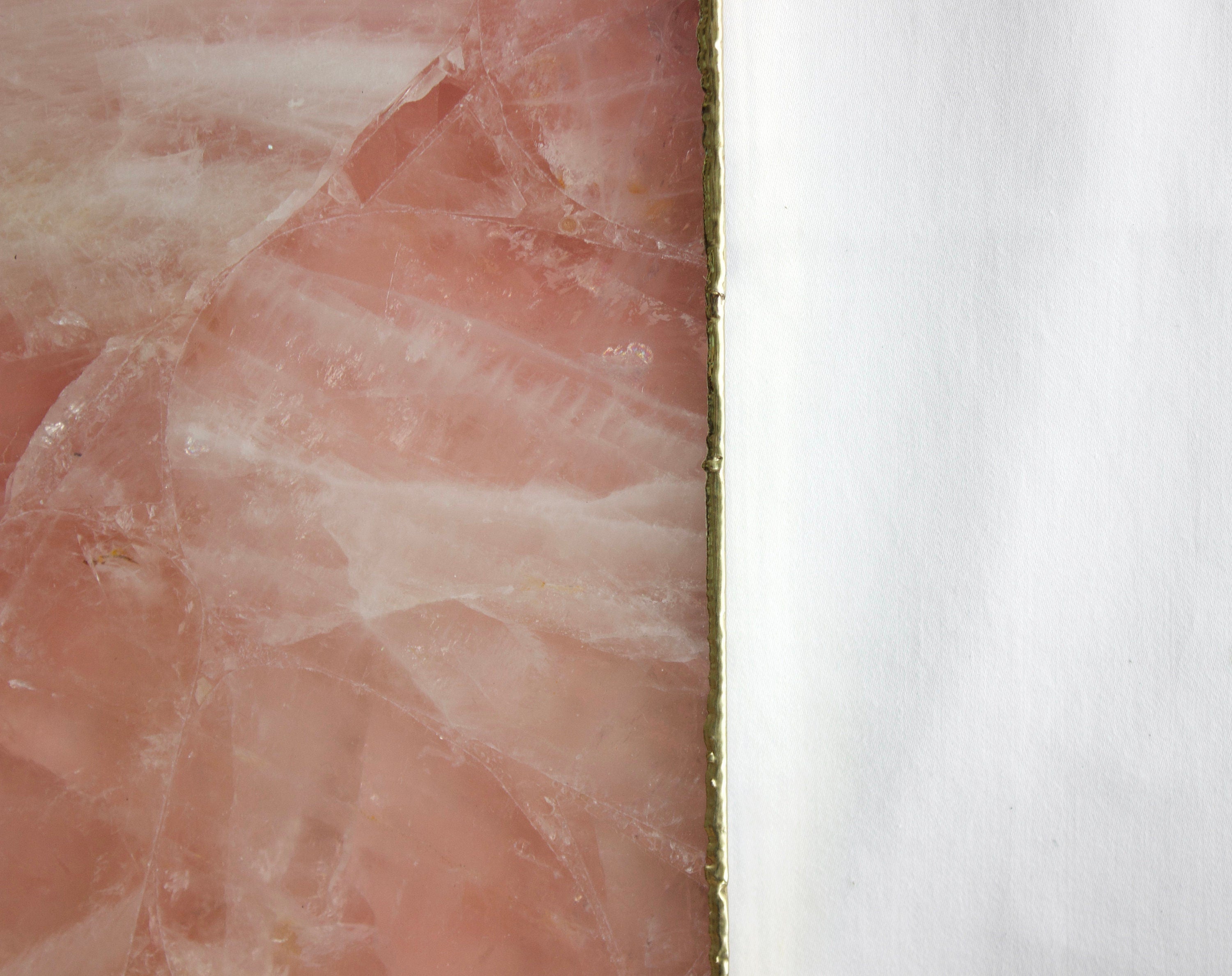 Rose Quartz Agate Wall Clock | Square | Pink-4